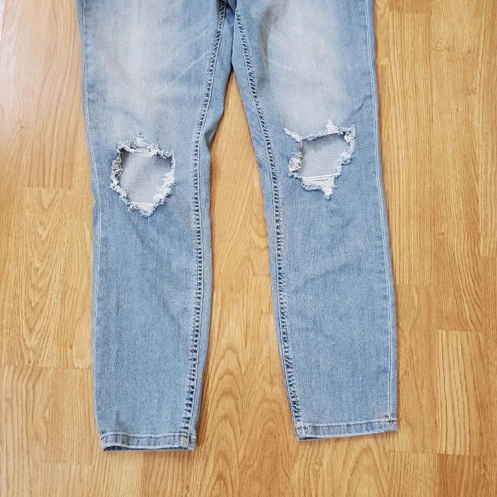 Free People High Rise Busted Knee Skinny Jeans - size 31